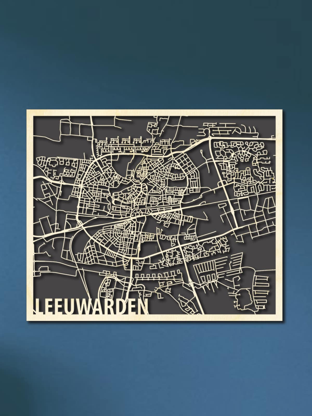 Citymap Leeuwarden Kopen Hout Kado Nl