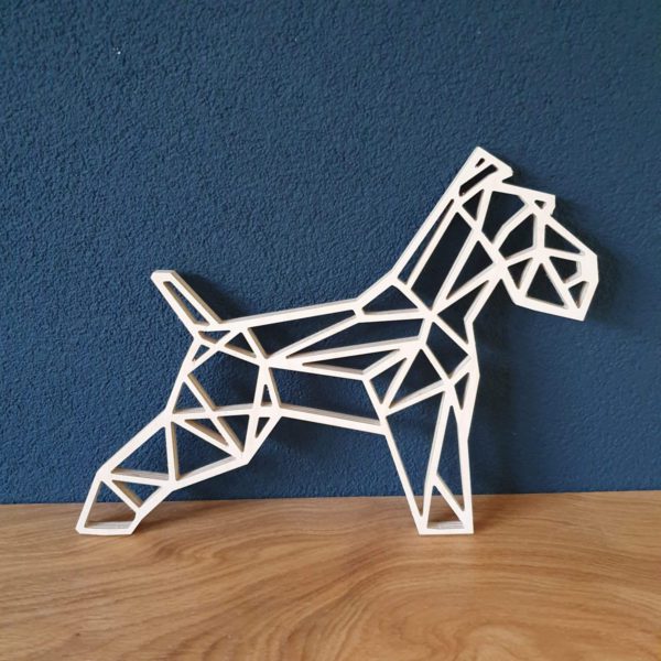 Geometrische houten fox terrier