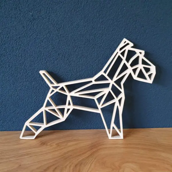 Geometrische houten fox terrier