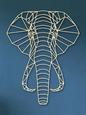 Geometrische houten Olifant