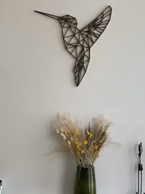Geometrische houten Kolibrie
