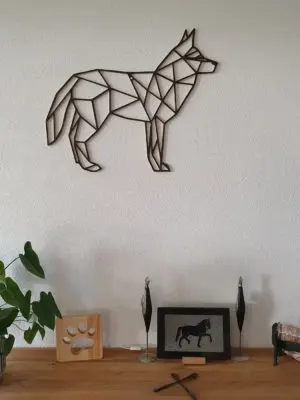 Geometrische houten Wolf