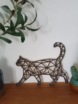 Geometrische houten Kat