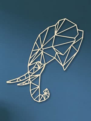 Geometrische houten Olifant