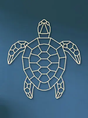 Geometrische houten Schildpad