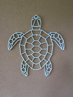 Geometrische houten schildpad