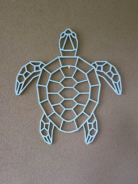 Geometrische houten schildpad