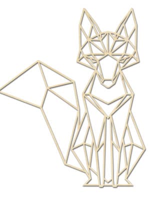 Geometrische houten Vos