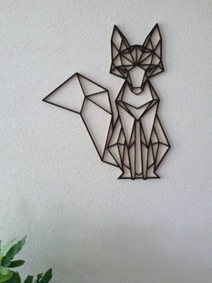 Geometrische Vos muur hout