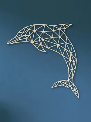 Geometrische houten Dolfijn