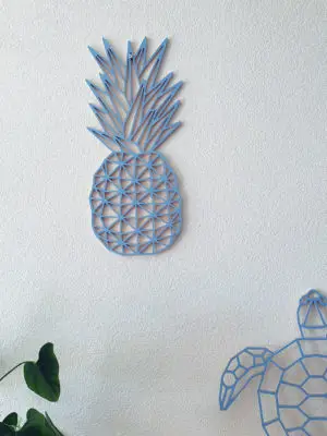 Geometrische Ananas muur hout