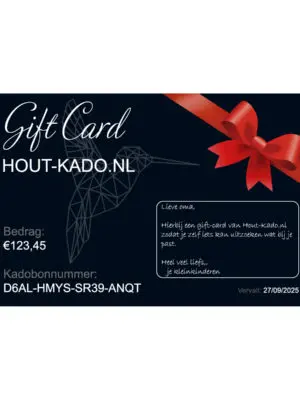 Gift Card hout-kado