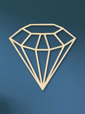 Geometrische diamant hout