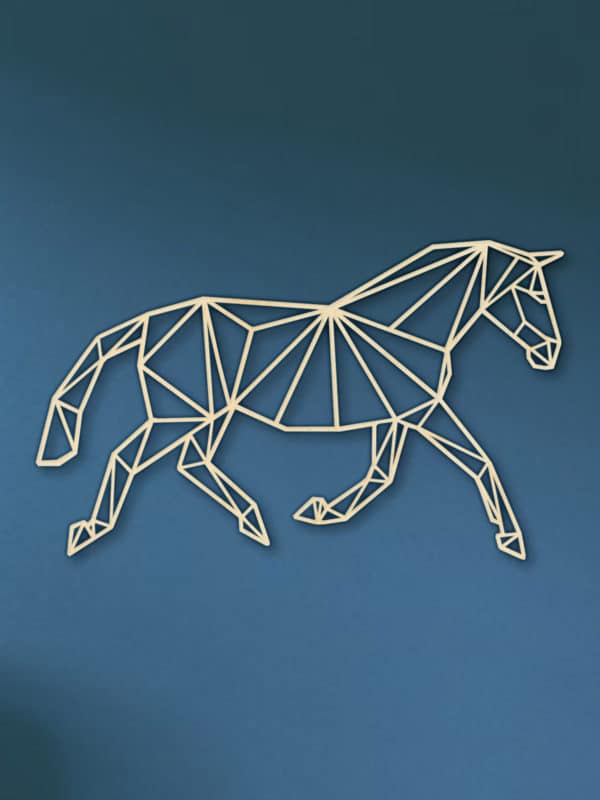 Geometrische paarden draf dressuur