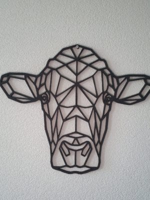 Geometrische Houten Koe
