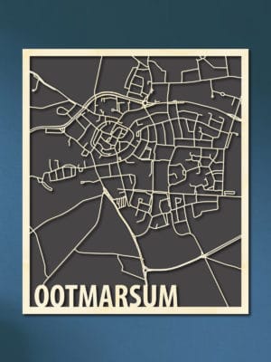 Houten stadskaart van Ootmarsum