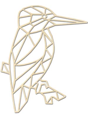 Geometrische houten ijsvogel