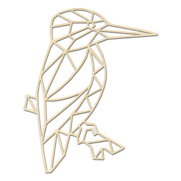 Geometrische houten ijsvogel