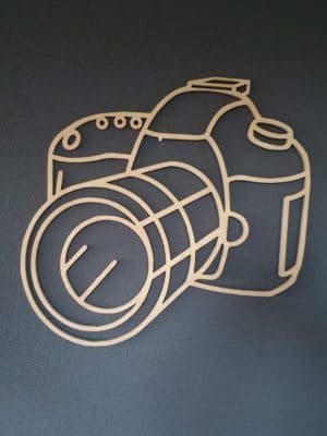 Geometrische camera hout