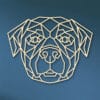 Geometrische houten Rottweiler