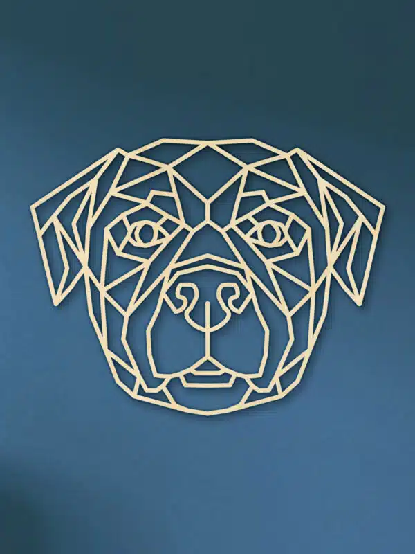 Geometrische houten Rottweiler