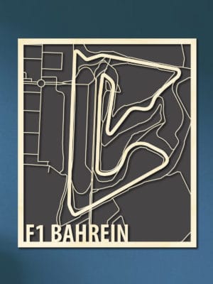 F1 Bahrein Circuit Citymap van hout