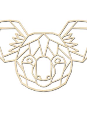 Geometrische houten koala