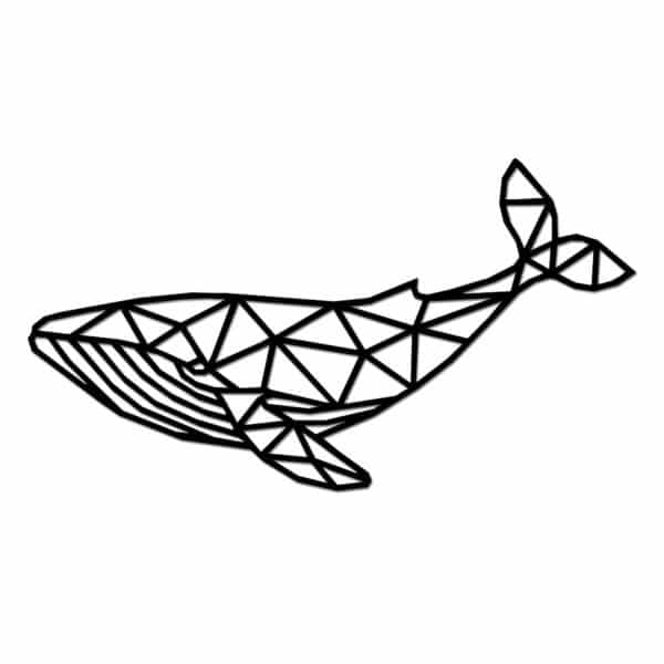 Geometrische houten walvis