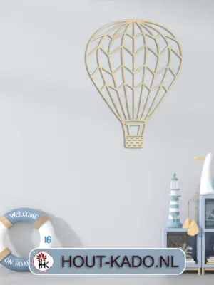 Houten luchtballon kinderkamer