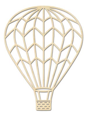 Geometrische houten luchtballon