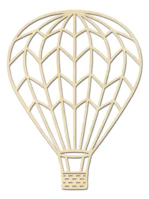Geometrische houten luchtballon