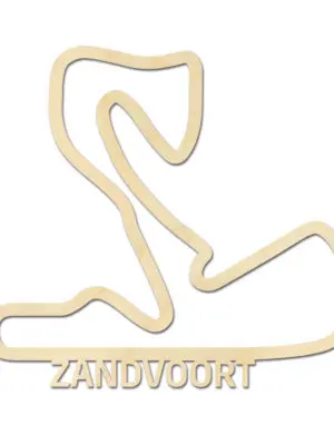 F1 Circuit Zandvoort met tekst hout