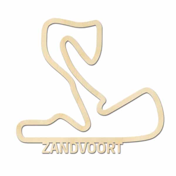 F1 Circuit Zandvoort met tekst hout