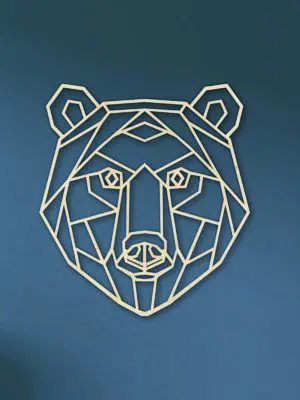 Geometrische houten beer