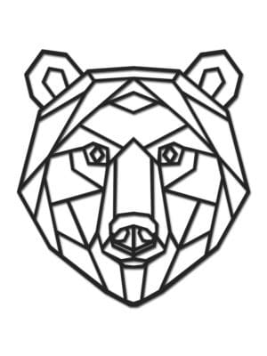 Geometrische houten beer