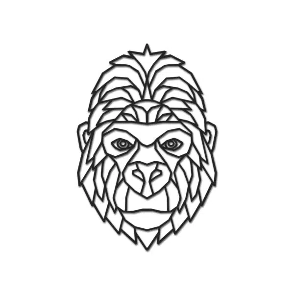 Geometrische Gorilla van hout