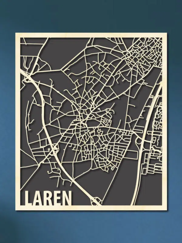 Houten Citymap Laren