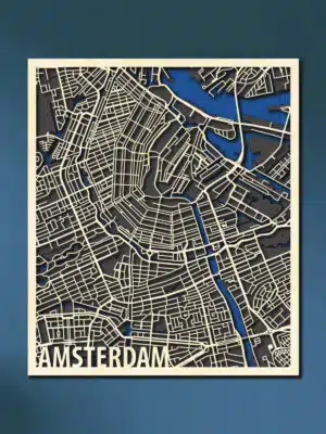 Citymap Amsterdam met Water