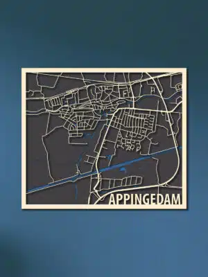 Citymap Appingedam met water