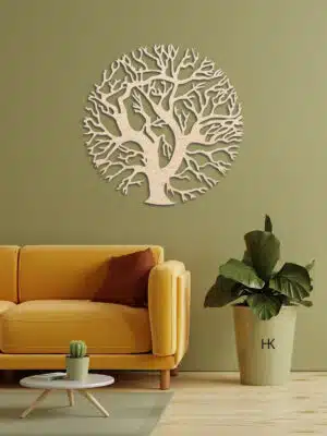 Wandpaeneel naturel tree of life
