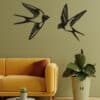 Houten Wanddecoratie Zwaluwen