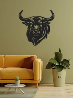 Houten Wanddecoratie Stier