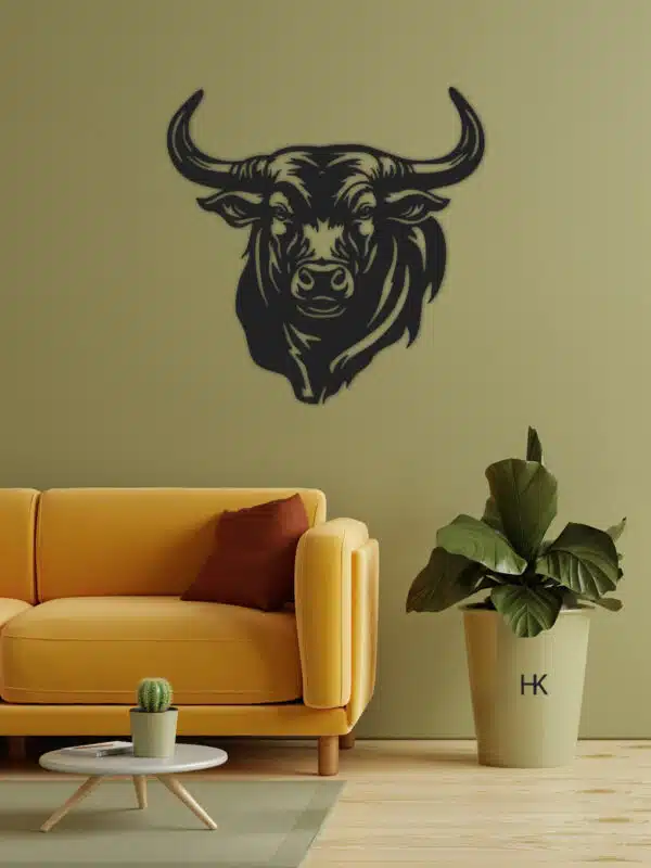 Houten Wanddecoratie Stier
